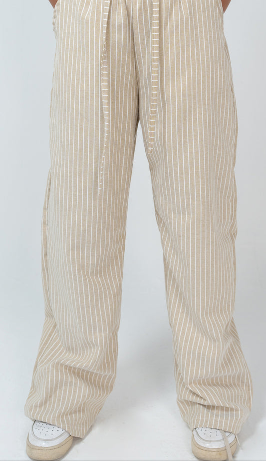 Unisex Relaxed Fit Striped Summer Pants