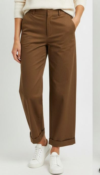 Highwaist Raw Jeans "Brown" Pants