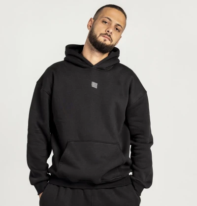 Unisex oversize basic hoodie Black