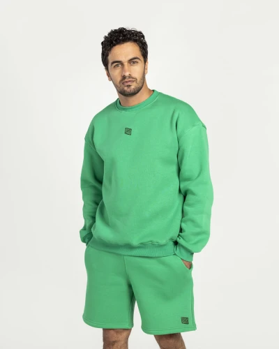 Unisex oversize crew neck sweatshirt Green