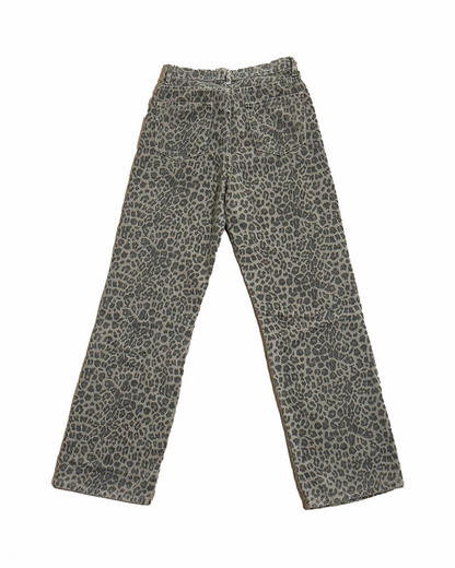 High-Waist Cheetah Print Jeans