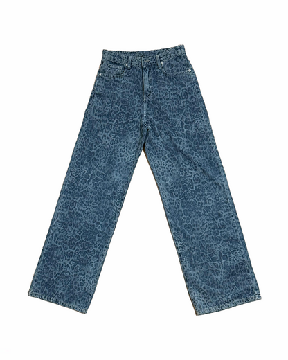High-Waist Cheetah Print Jeans