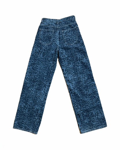 High-Waist Cheetah Print Jeans