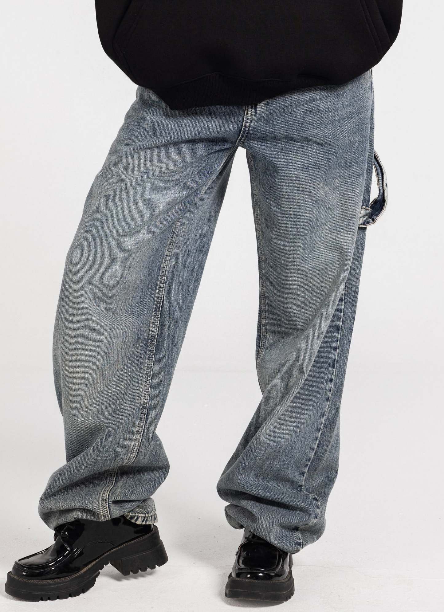 Balloon Blue Grey Jeans Pants