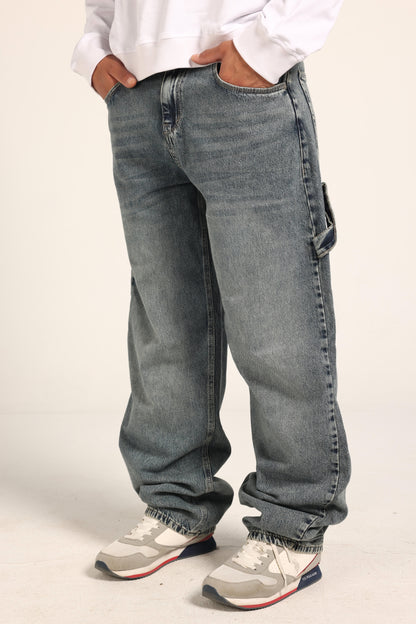 Balloon Blue Grey Jeans Pants