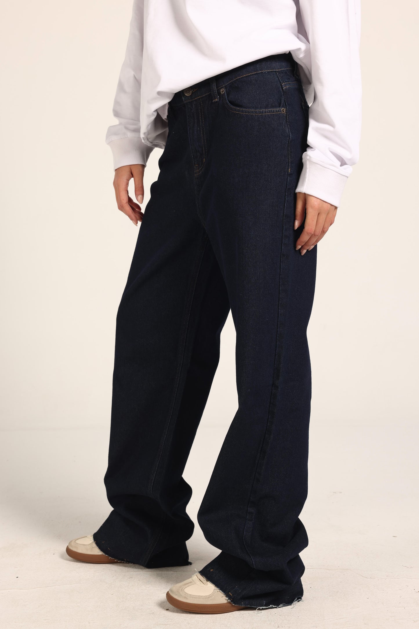 Raw Blue Jeans Pants