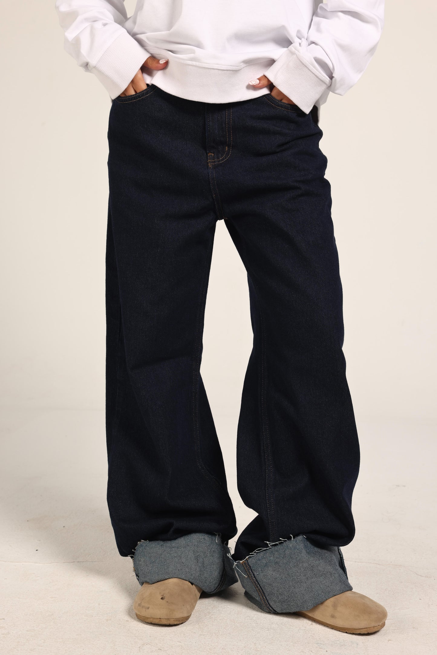 Raw Blue Jeans Pants