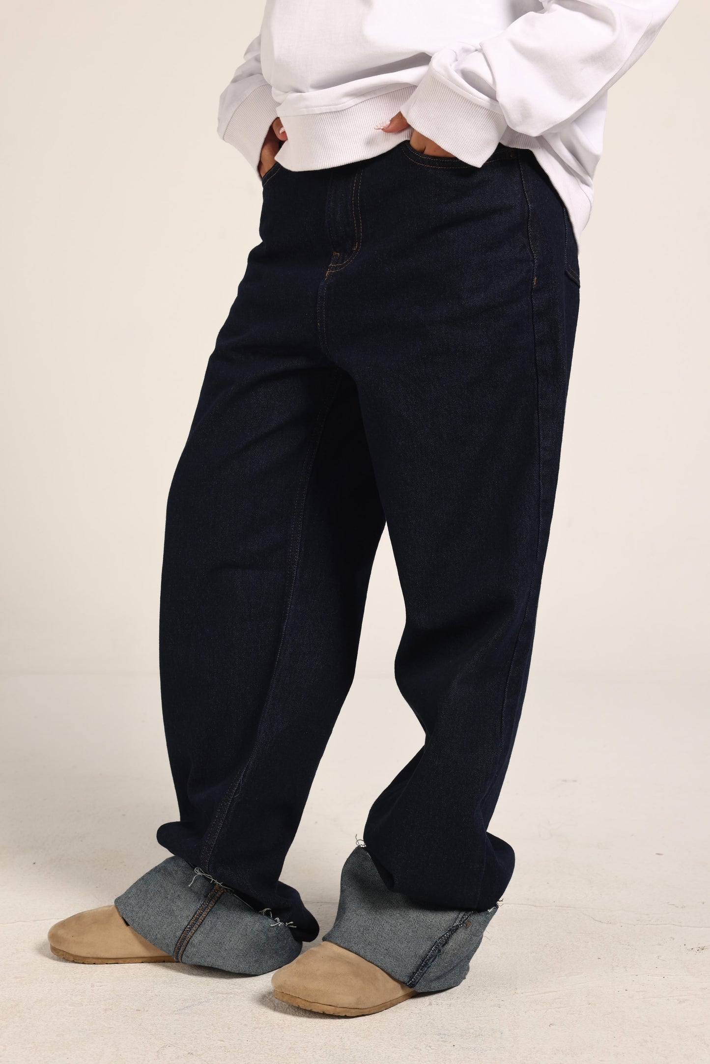 Raw Blue Jeans Pants