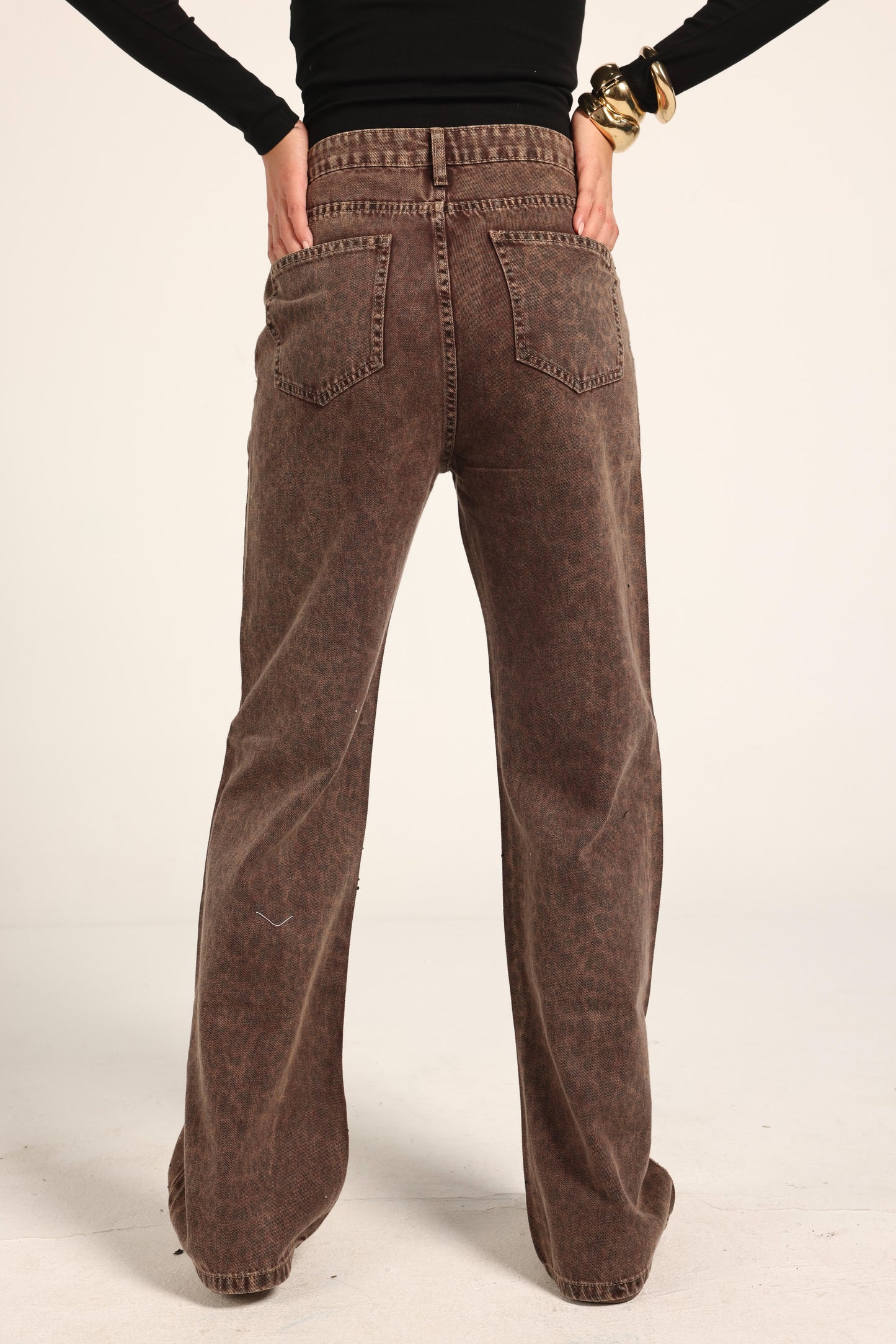 Brown Strass Jeans