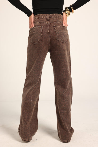 Brown Strass Jeans