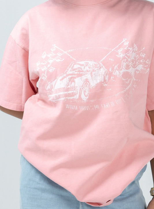 Unisex Oversized Vintage Washed T-Shirt – Racing Car