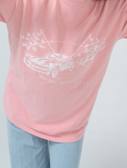 Unisex Oversized Vintage Washed T-Shirt – Racing Car