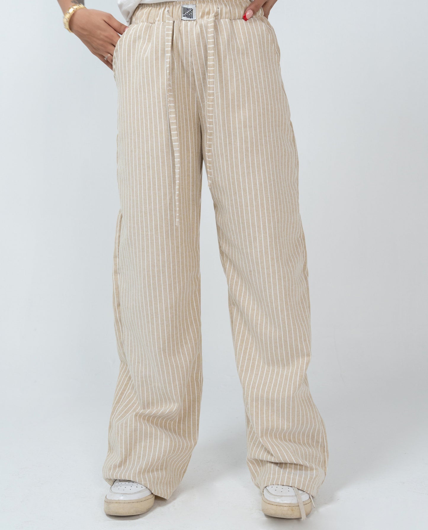 Unisex Relaxed Fit Striped Summer Pants