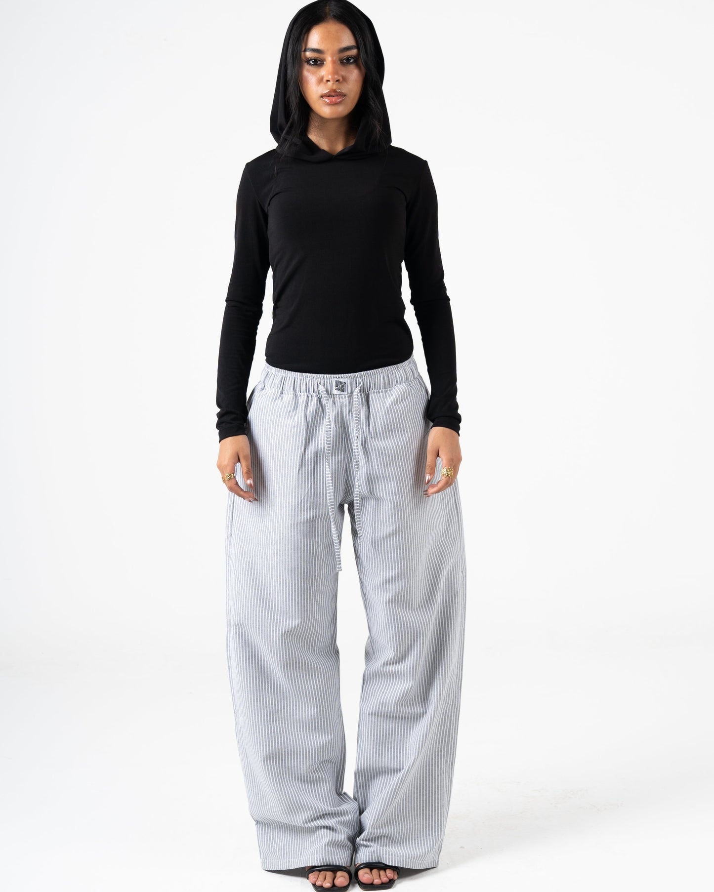 Summer striped pants relaxed fit