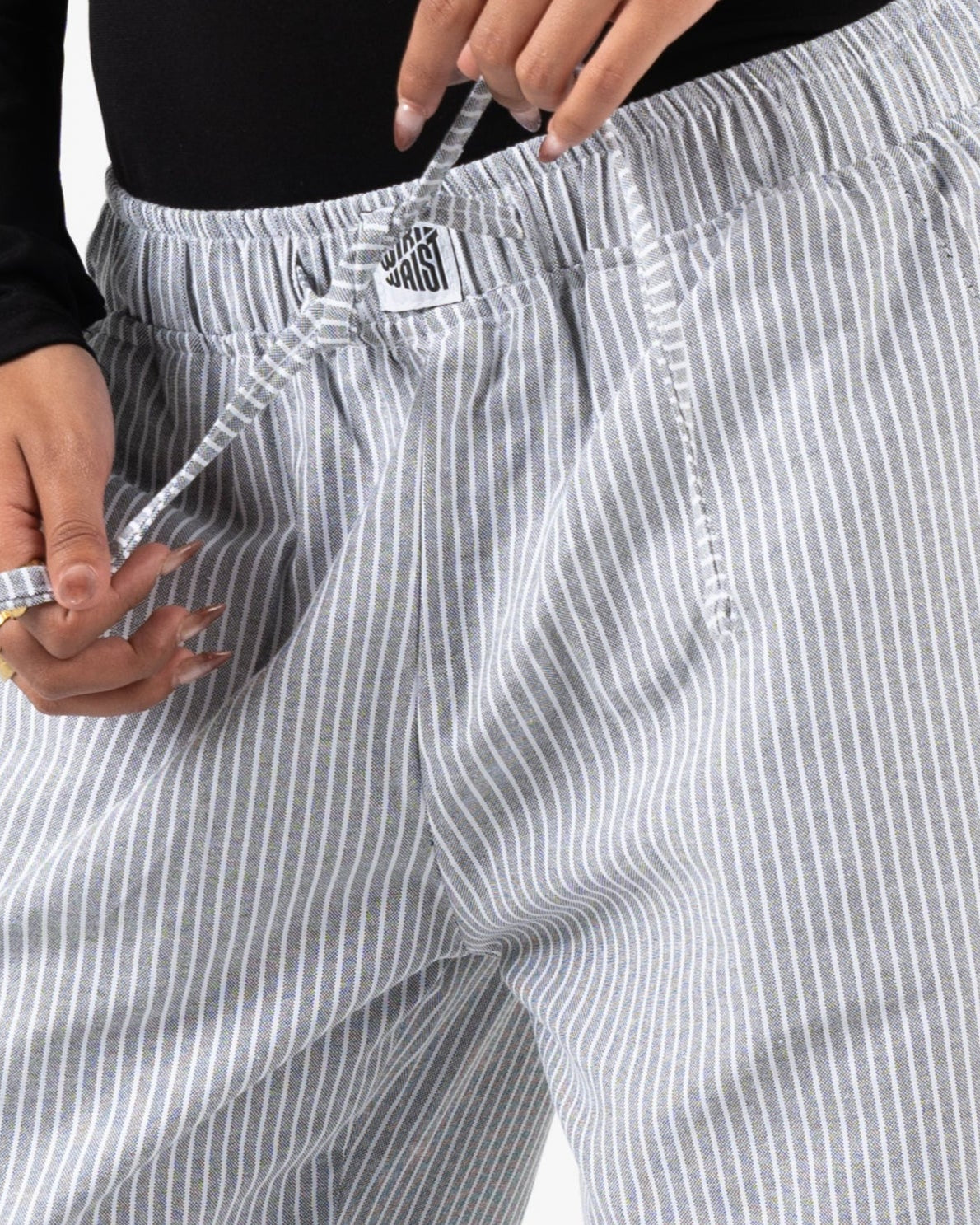 Summer striped pants relaxed fit