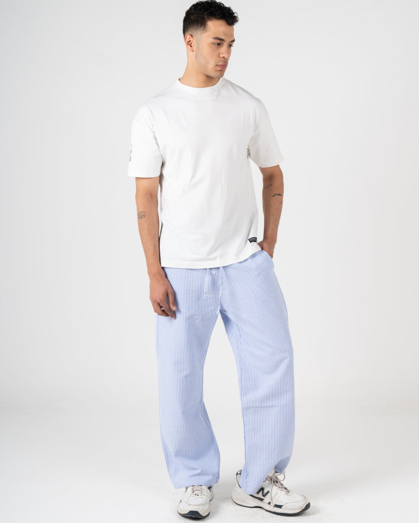 Summer striped pants relaxed fit