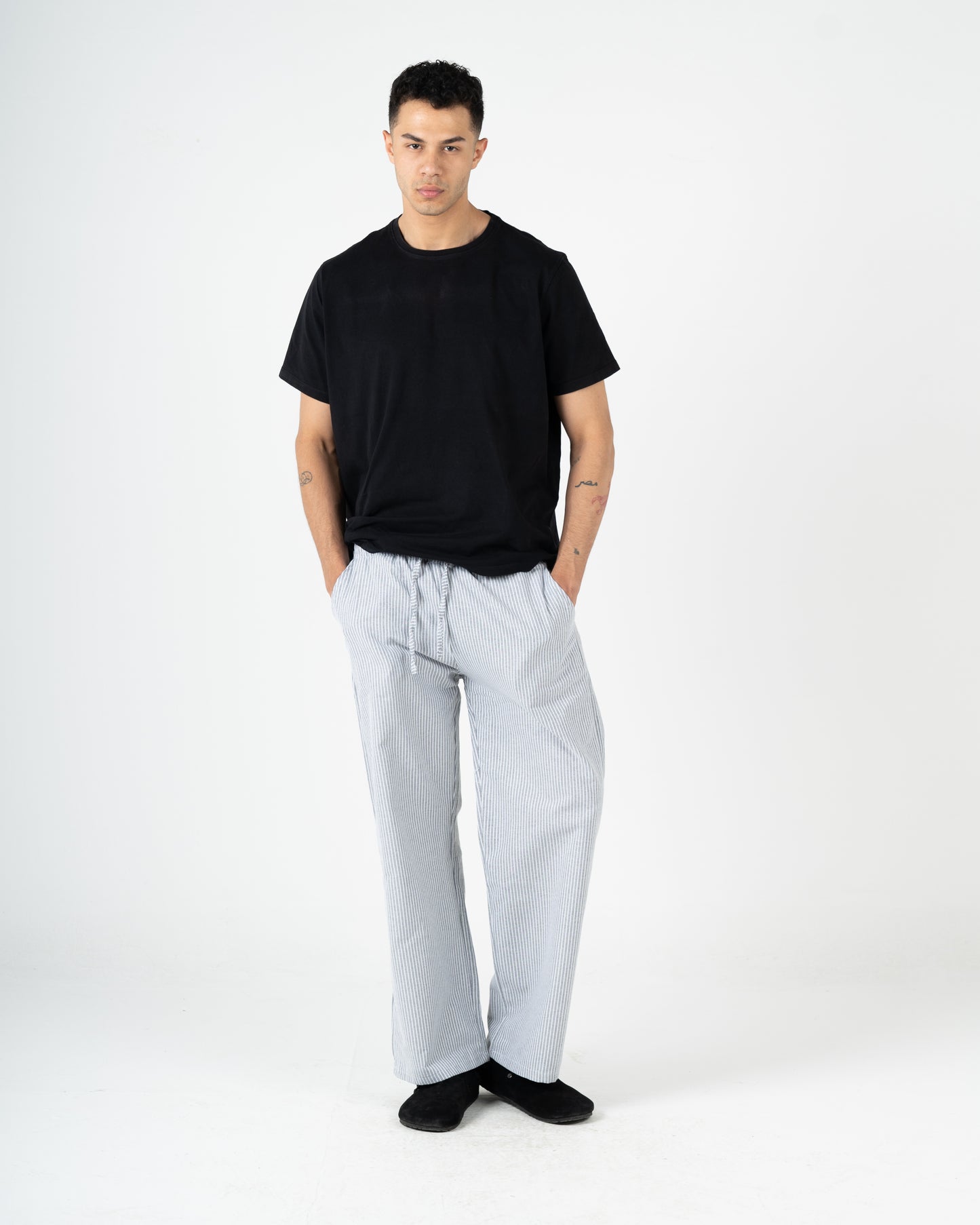 Summer striped pants relaxed fit