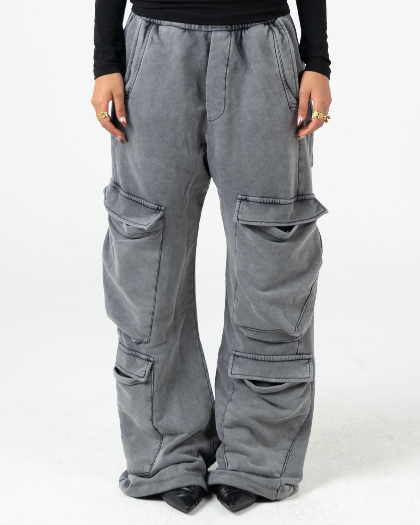 Unisex Washed Cargo Sweatpants