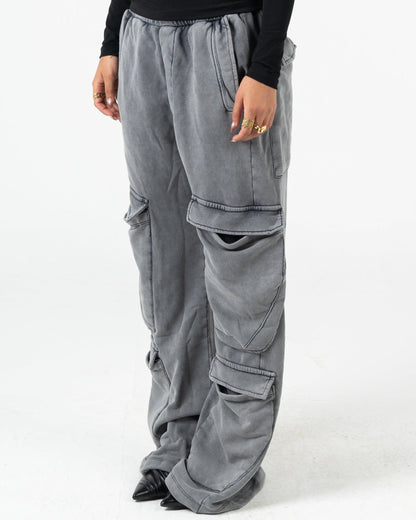 Unisex Washed Cargo Sweatpants