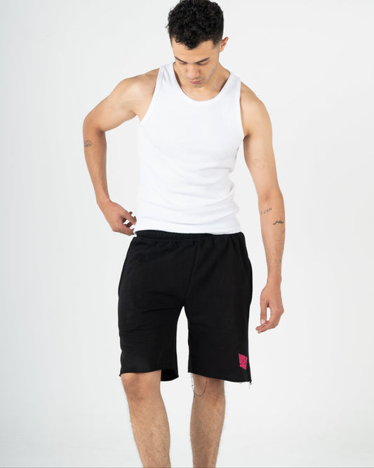 Basic short with pink logo