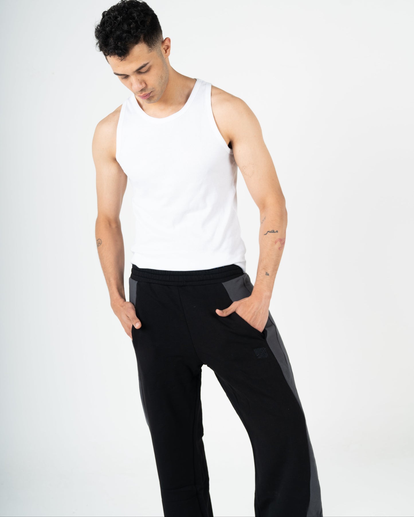 Unisex oversized wide leg pants mixed color