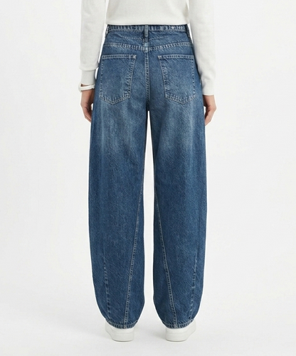 Deep Ocean Wide-Leg Jeans "Classic Mid Blue"