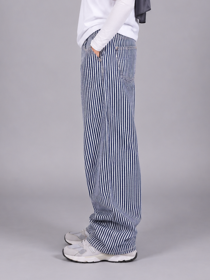Relaxed Striped Pants