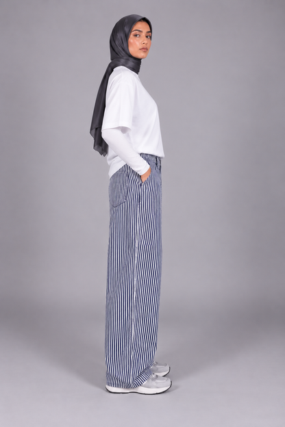 Relaxed Striped Pants