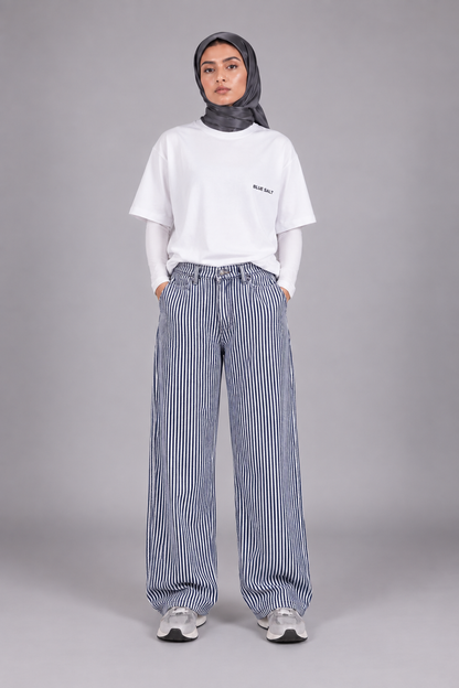 Relaxed Striped Pants