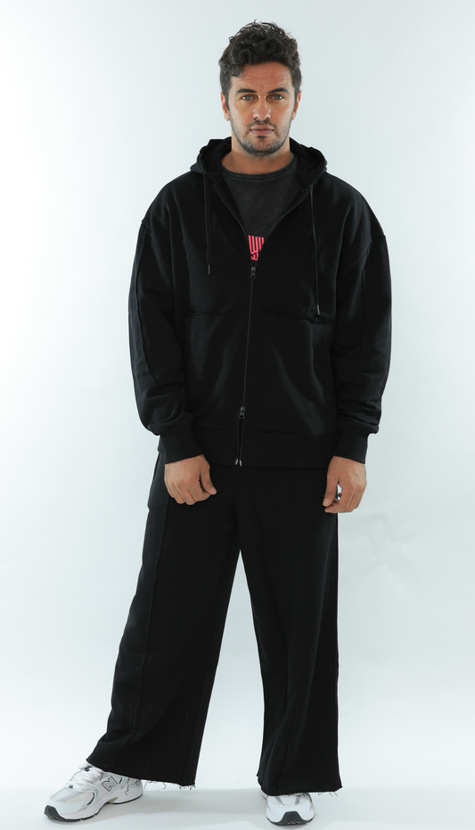 Unisex wide leg inside out pants