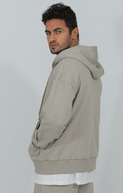 Unisex oversized zipped inside out sweatshirt