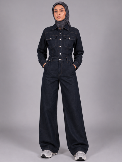 Dark Denim Jumpsuit